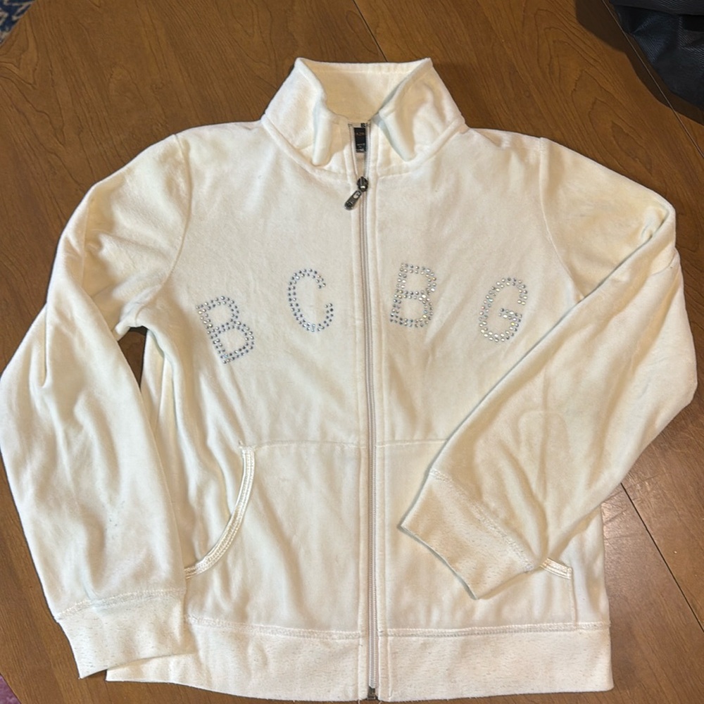 Vintage BCBG velvet zip up